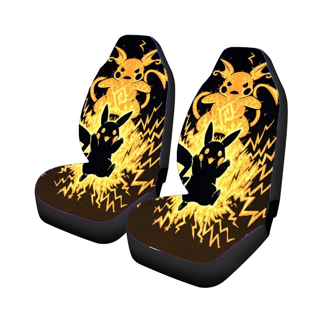 Pokemon Angry Pikachu Car Front Seat Covers