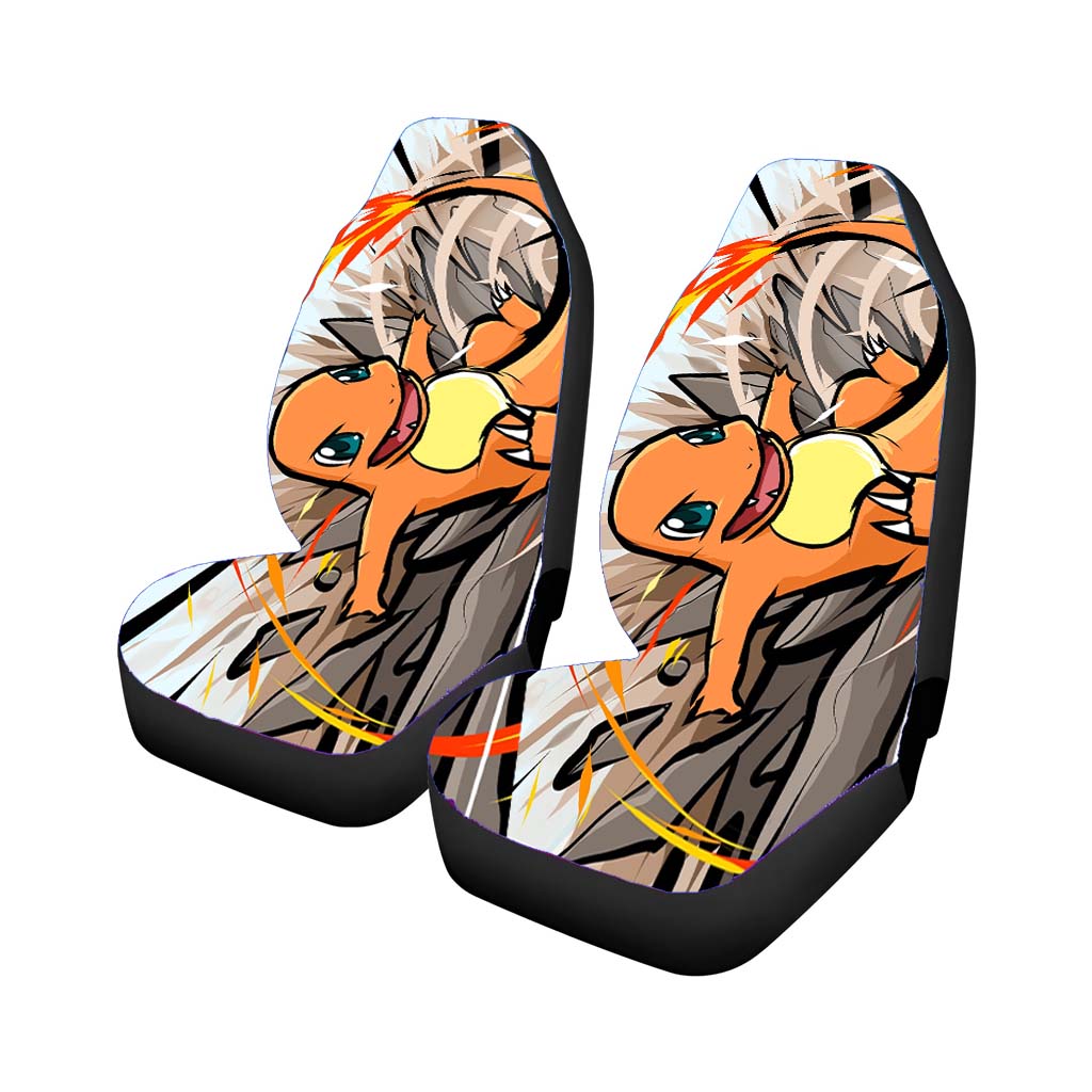 Pokemon Charmander Attacks Car Front Seat Covers