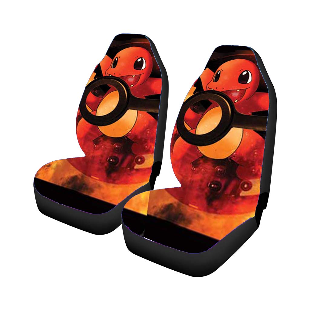 Pokemon Charmander Ball Car Front Seat Covers