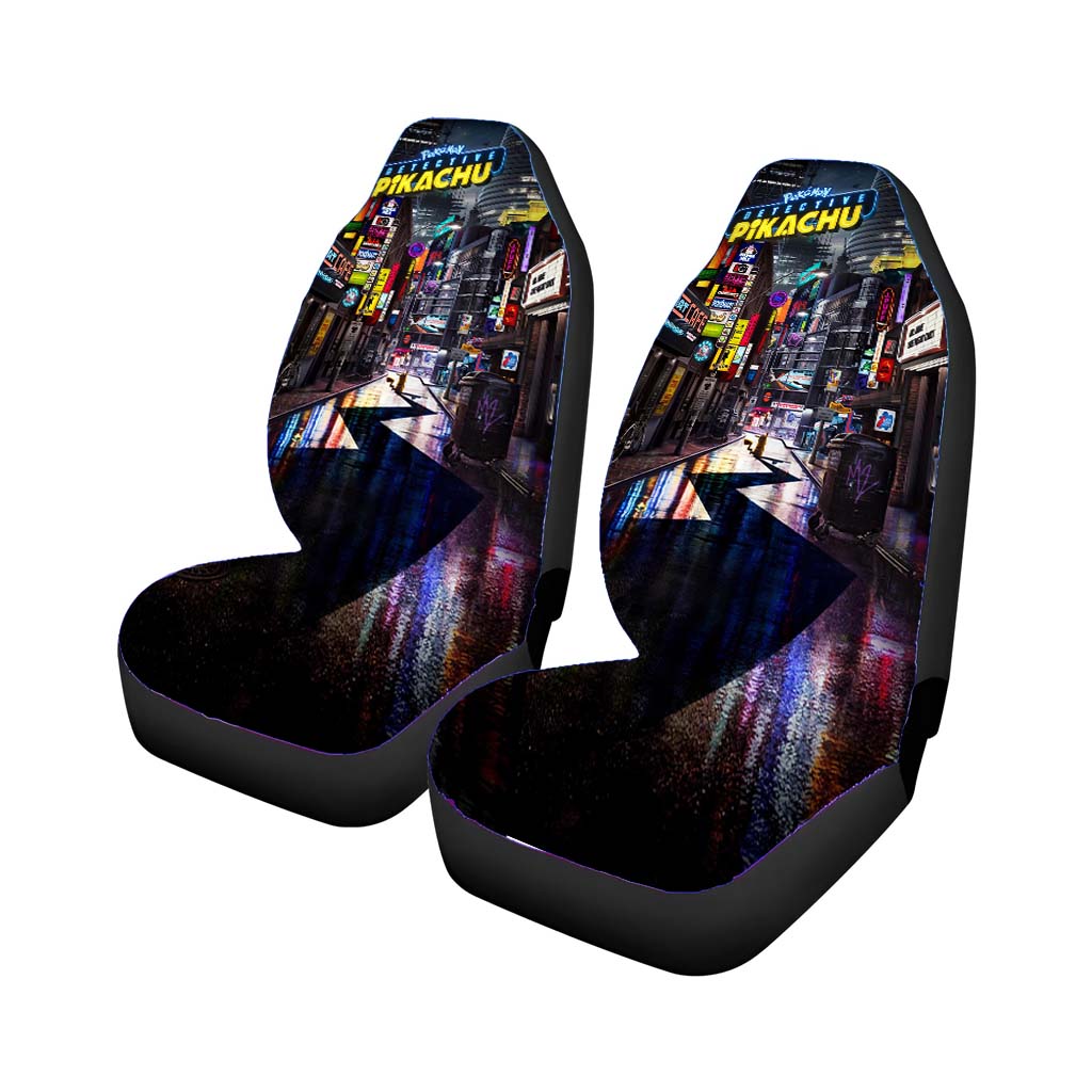 Pokemon Detective Pikachu Poster Car Front Seat Covers