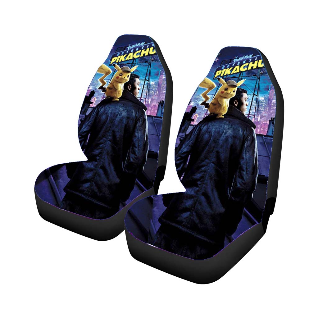 Pokemon Detektiv Pikachu Poster Movie Car Front Seat Covers