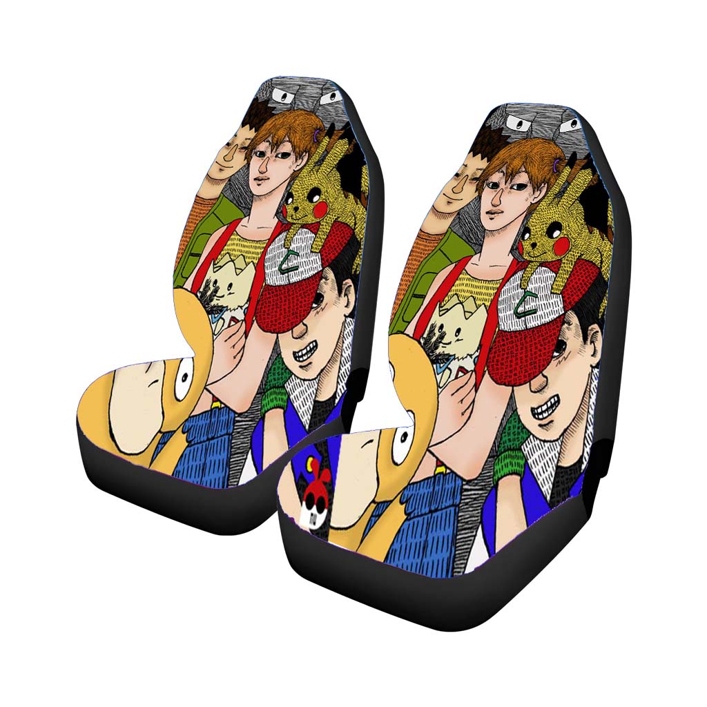 Pokemon Drawing Car Front Seat Covers