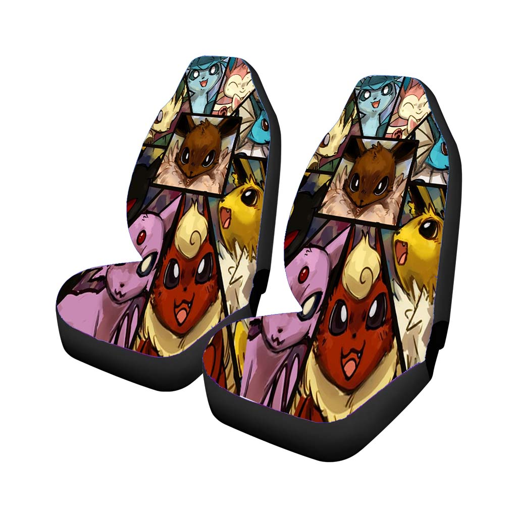 Pokemon Eevee Collage Car Front Seat Covers