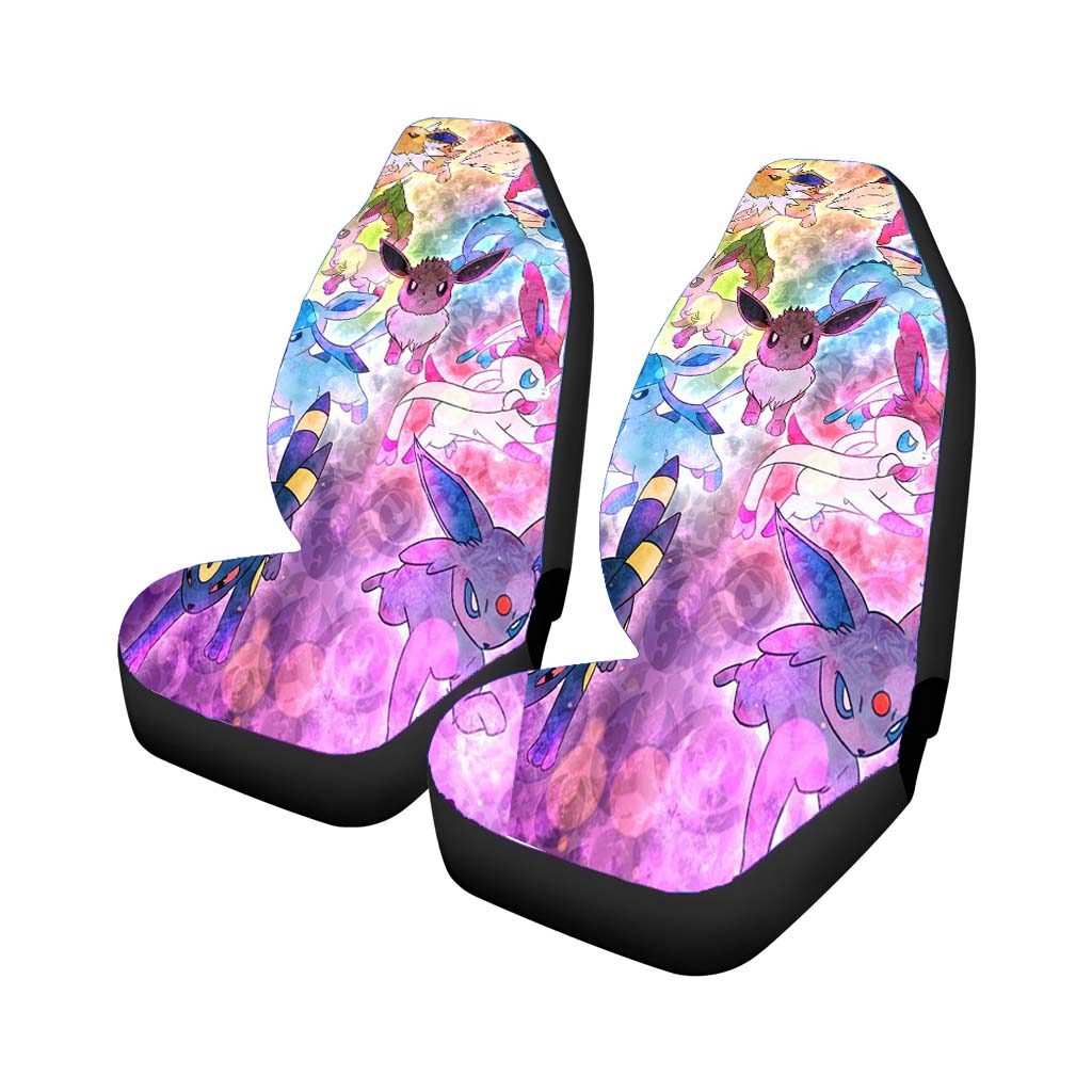 Pokemon Eevee Collections Illustrations Car Front Seat Covers