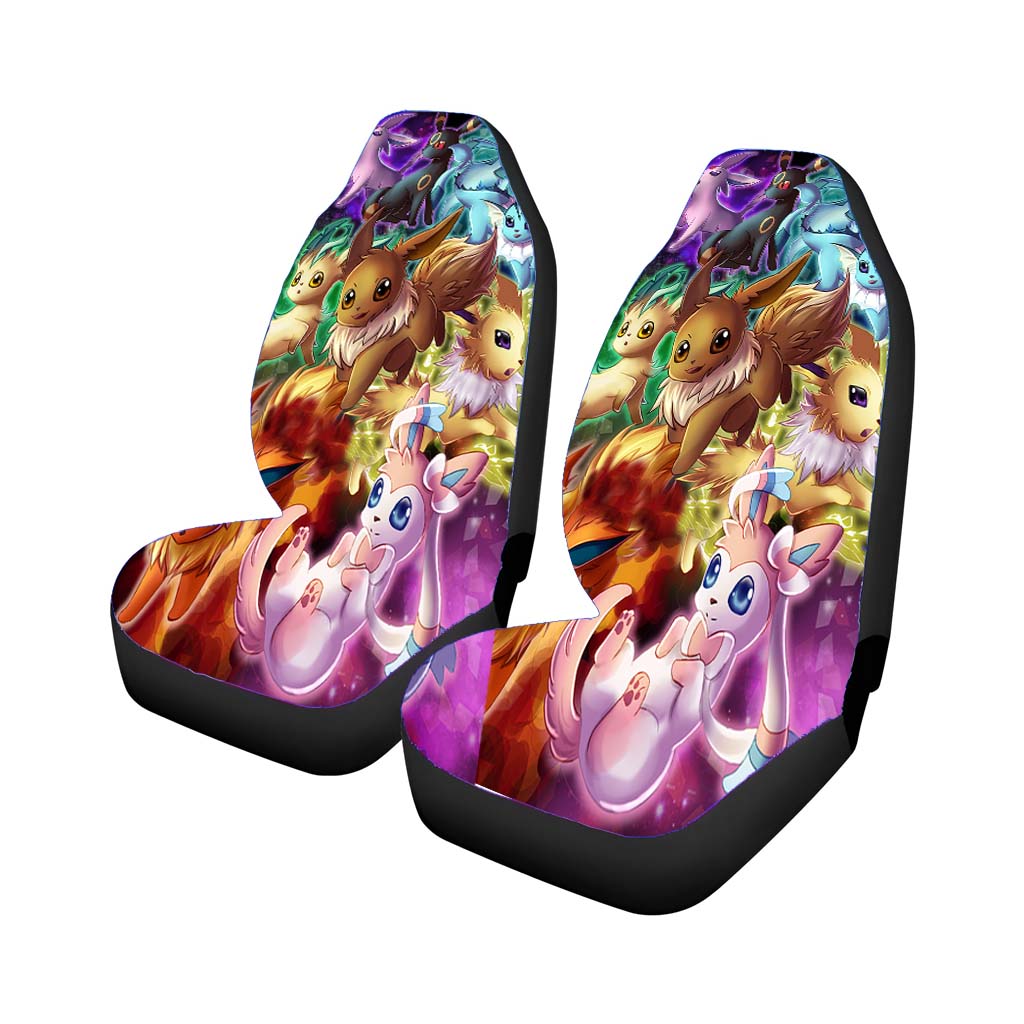 Pokemon Eevee Evolutions Fanart Car Front Seat Covers