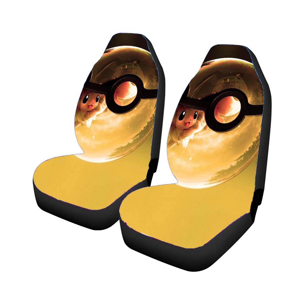Pokemon Eevee Pokeball Car Front Seat Covers
