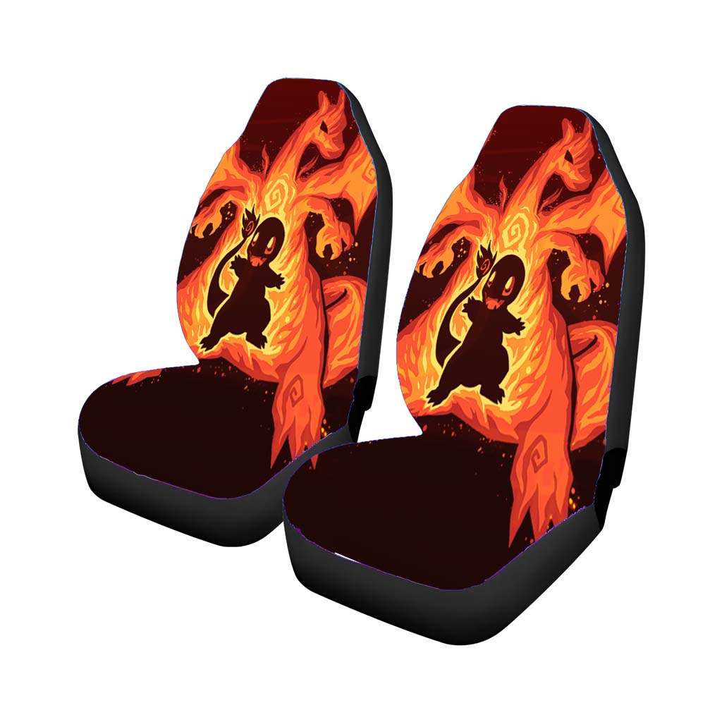 Pokemon Evolution Charmander To Charizard Car Front Seat Covers