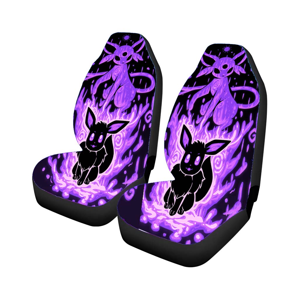 Pokemon Evolution Eevee To Espeon Car Front Seat Covers