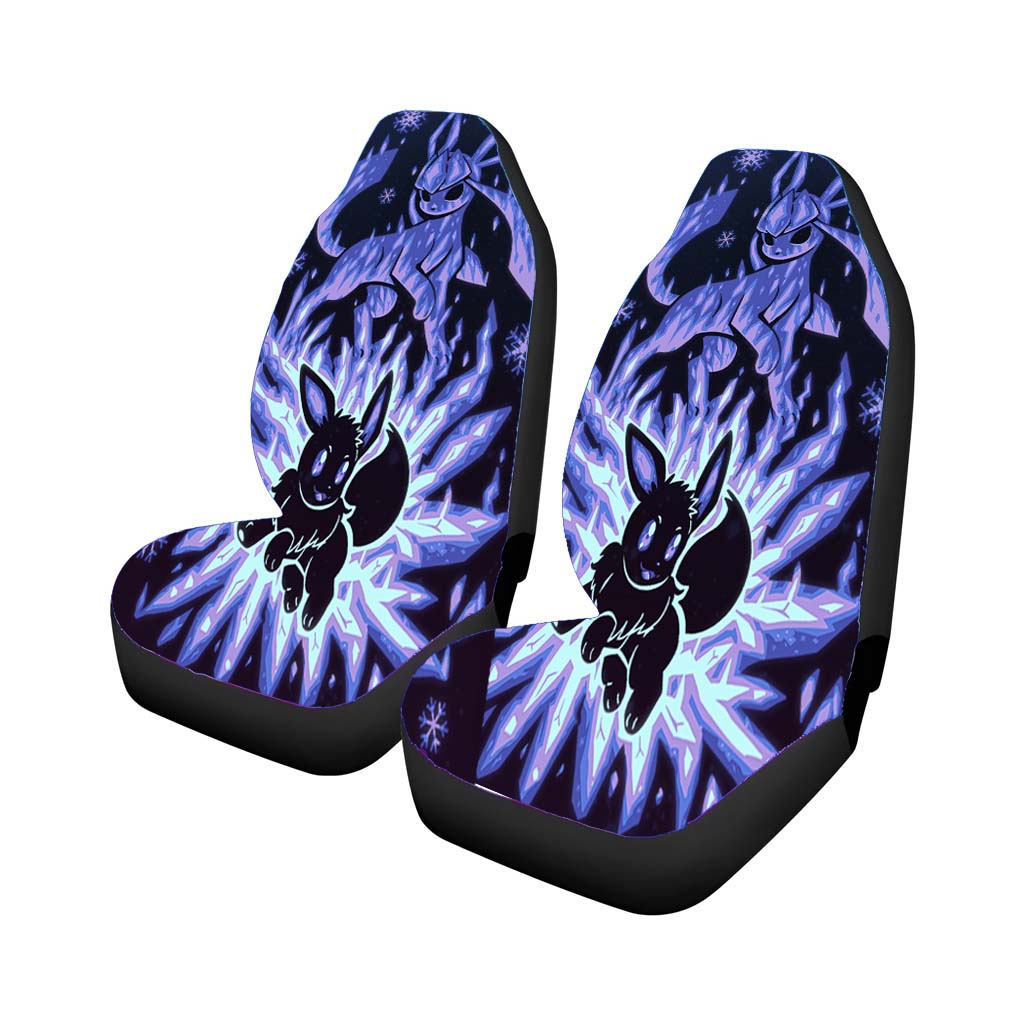 Pokemon Evolution Eevee To Glaceon Car Front Seat Covers