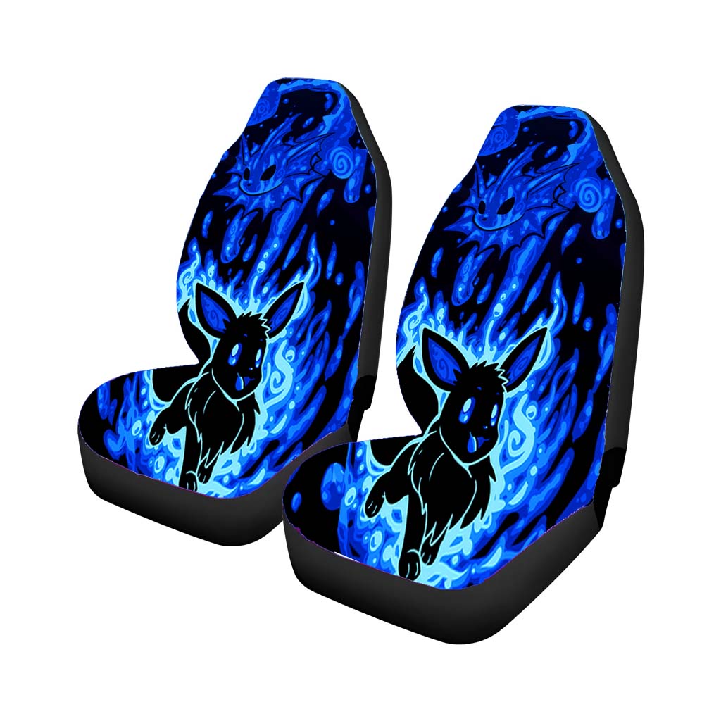 Pokemon Evolution Eevee To Vaporeon Car Front Seat Covers
