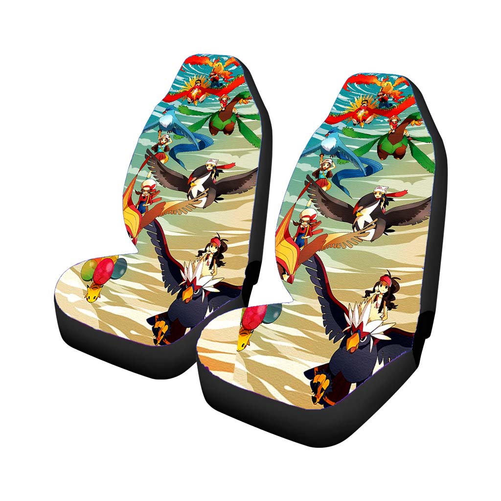 Pokemon Flying Type Poster Car Front Seat Covers