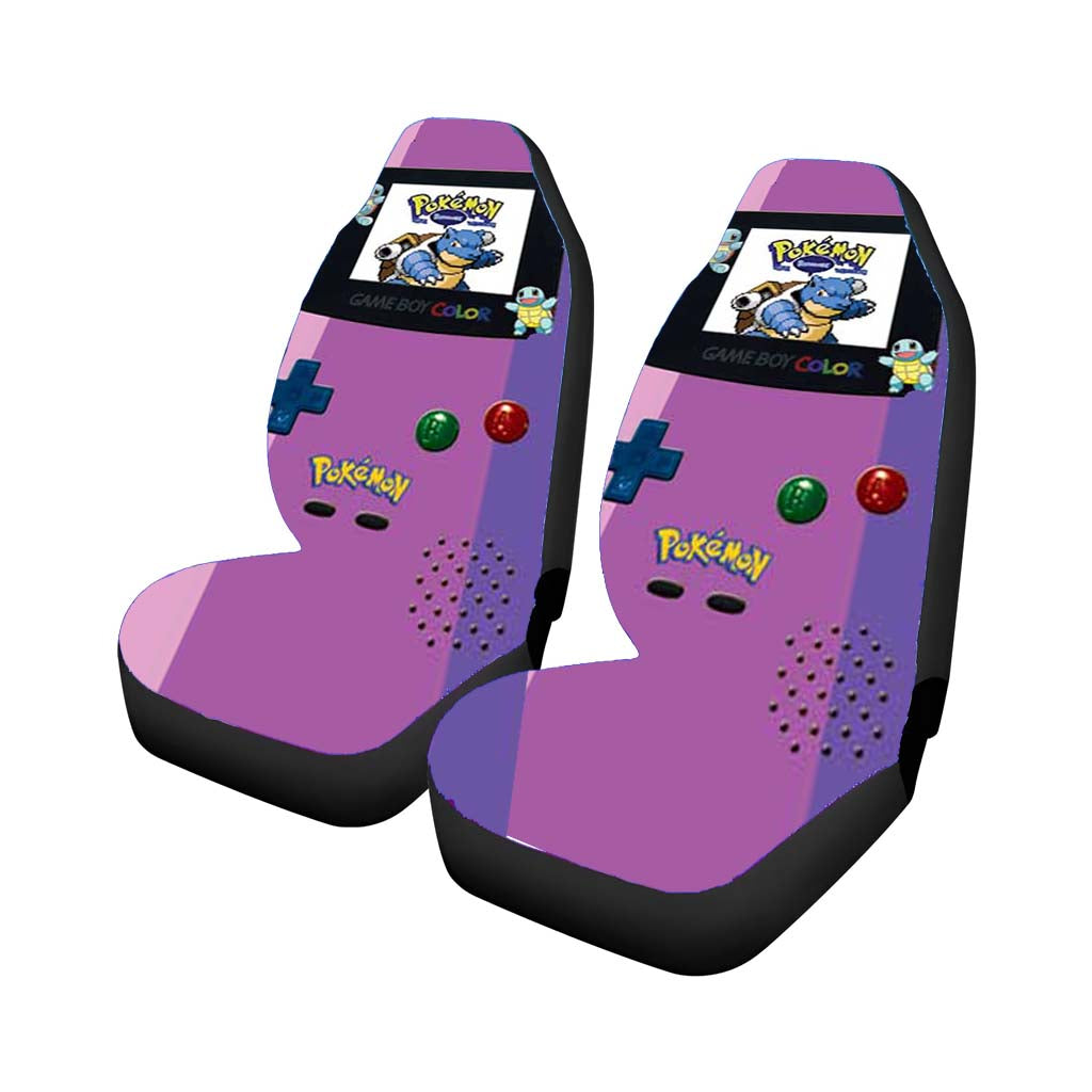 Pokemon Gameboy Purple Car Front Seat Covers