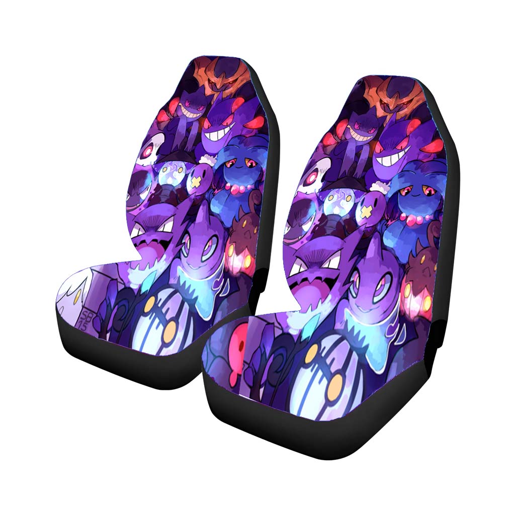Pokemon Gastly Haunter Gengar Art Go Car Front Seat Covers