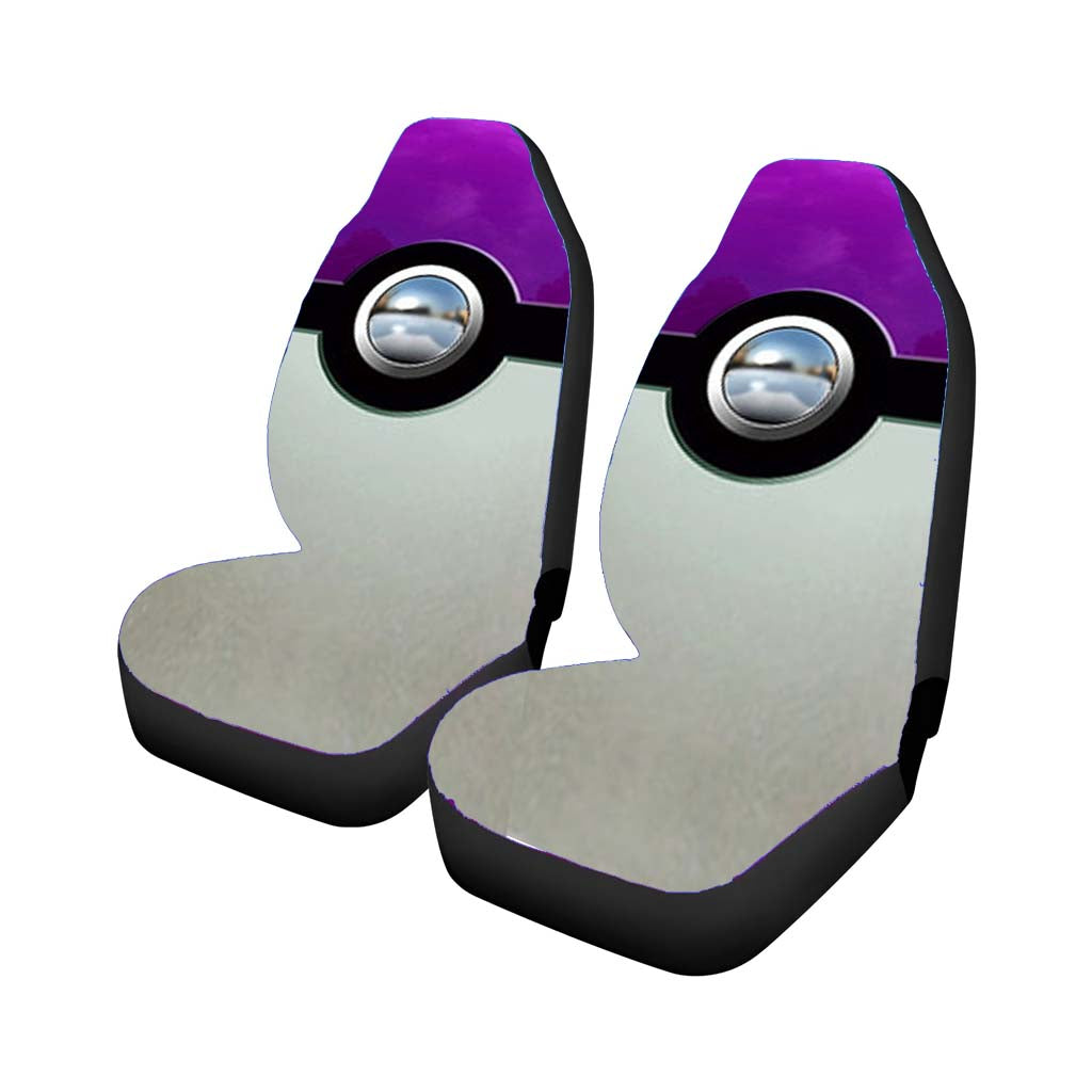 Pokemon Gengar Purple Pokeball Car Front Seat Covers