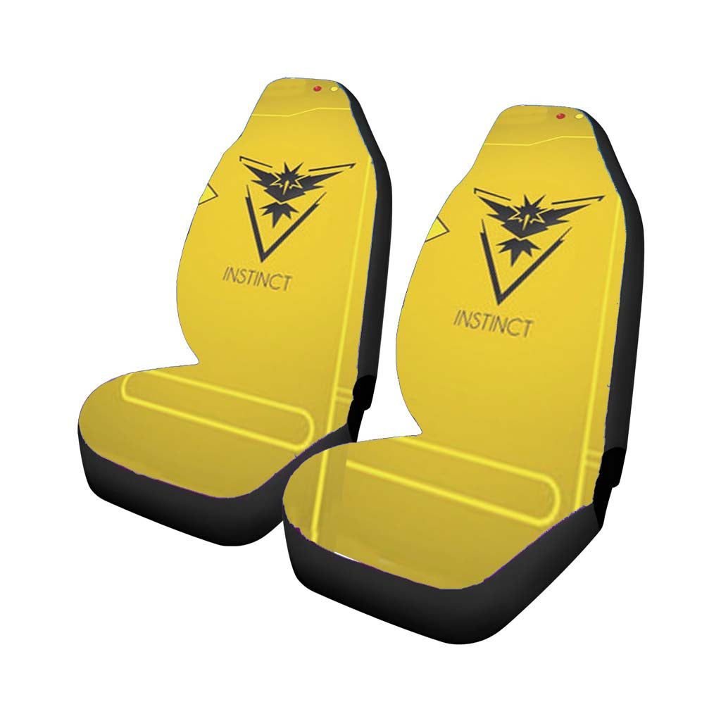 Pokemon Go Team Instinct Pokedex Car Front Seat Covers
