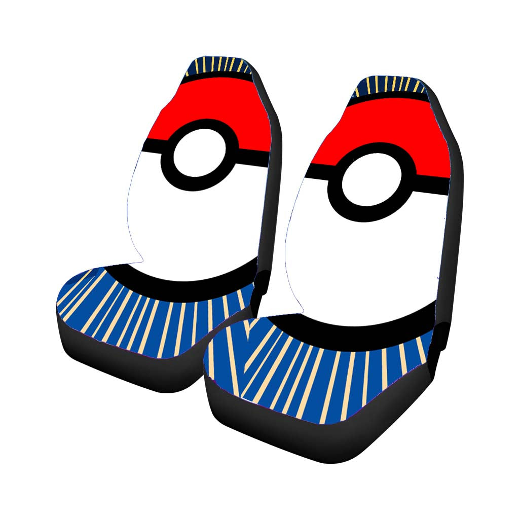 Pokemon Influence Poke Ball Car Front Seat Covers