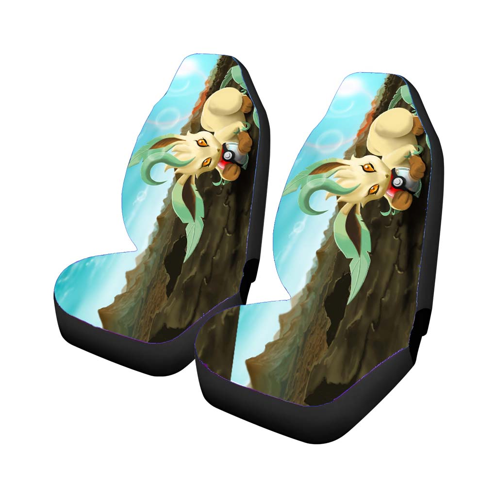 Pokemon Leafeon Pokeball Car Front Seat Covers