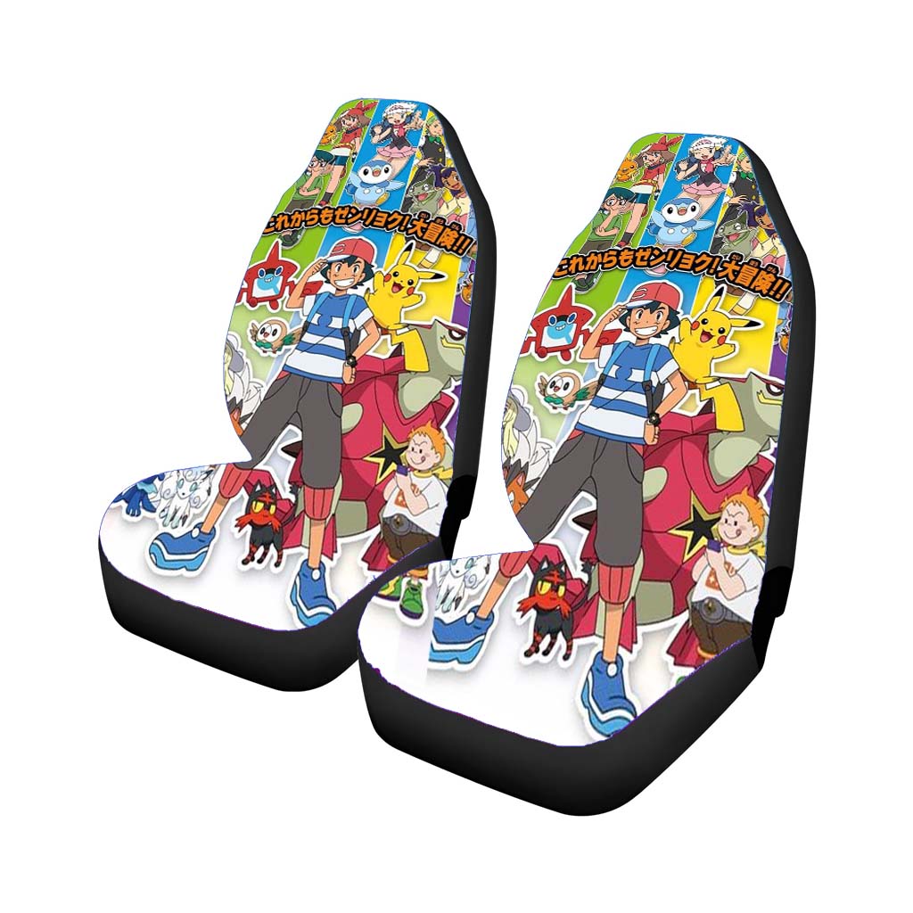 Pokemon Pikachu And Friend Car Front Seat Covers
