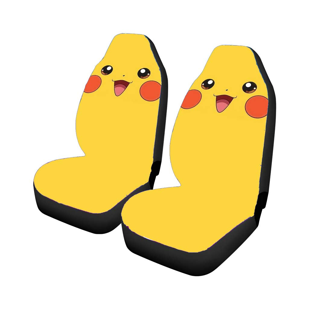 Pokemon Pikachu Face Car Front Seat Covers