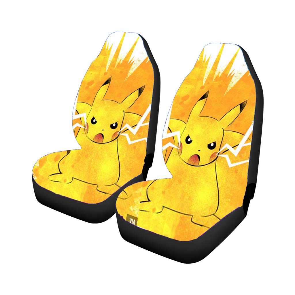 Pokemon Pikachu Thunder Storm Car Front Seat Covers