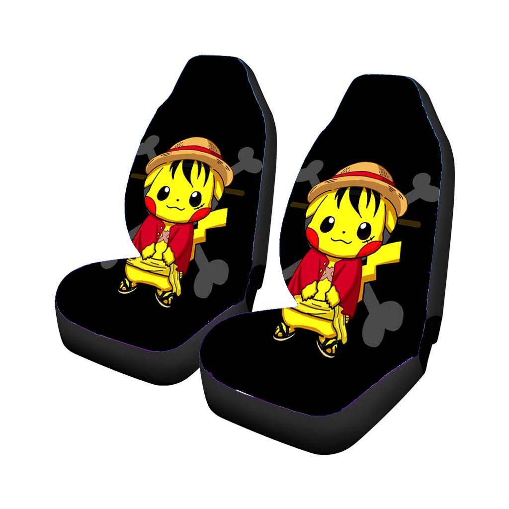 Pokemon Pikachu X One Piece Car Front Seat Covers