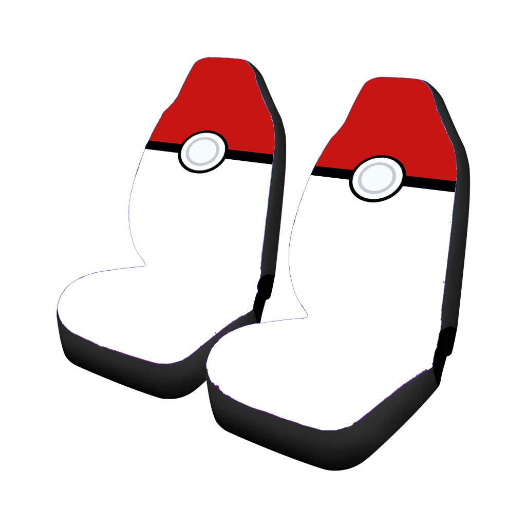 Pokemon Pokeball Car Front Seat Covers