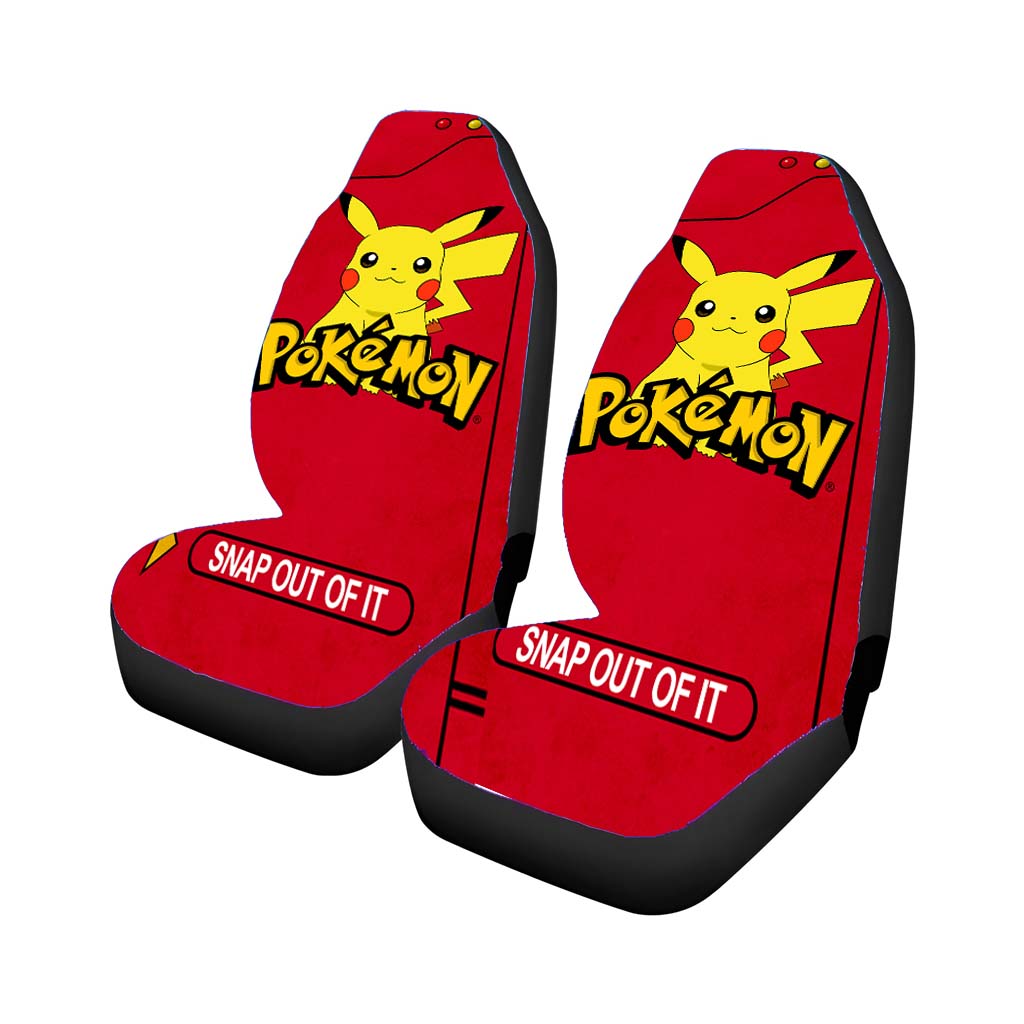 Pokemon Pokedex Pikacu Car Front Seat Covers