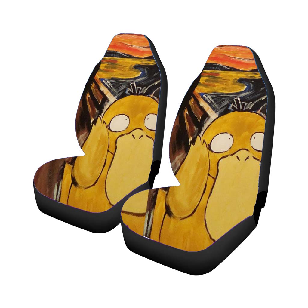 Pokemon Scream Duck Art Car Front Seat Covers