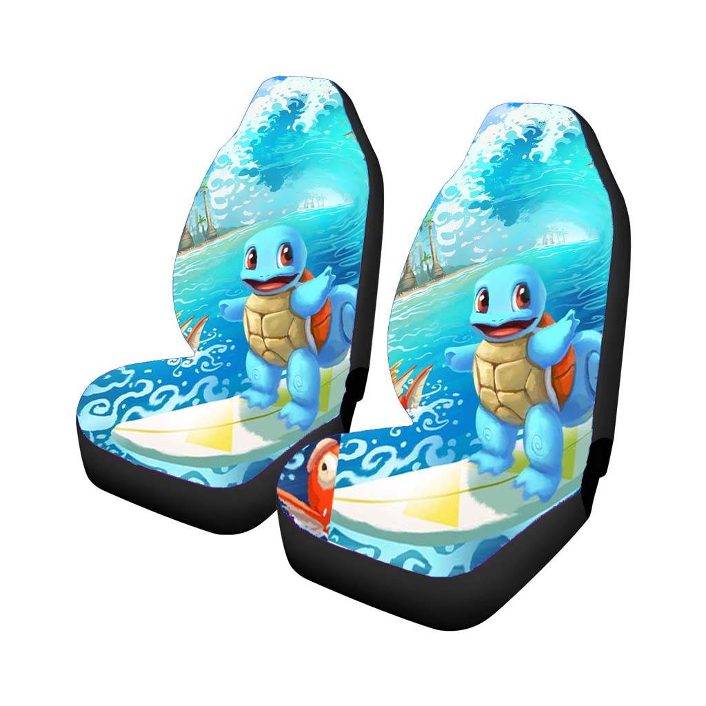 Pokemon Surfing Squirtle Car Front Seat Covers