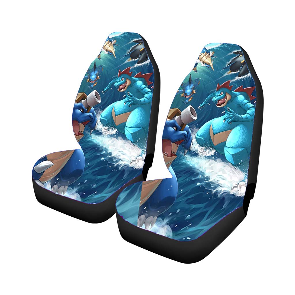 Pokemon Water Type Collections Car Front Seat Covers