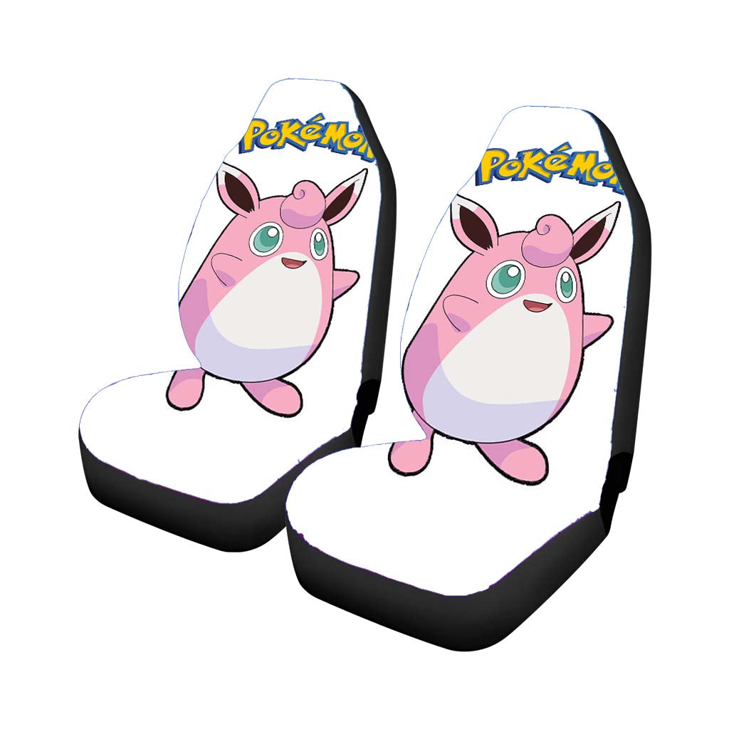 Pokemon Wigglytuff Pokedex Car Front Seat Covers
