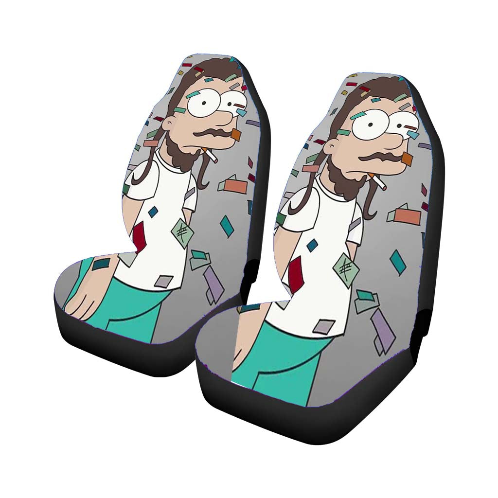 Post Malone Simpsons Car Front Seat Covers
