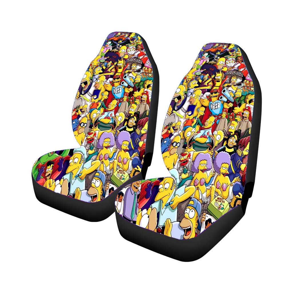 Simpson Doodle Art Car Front Seat Covers