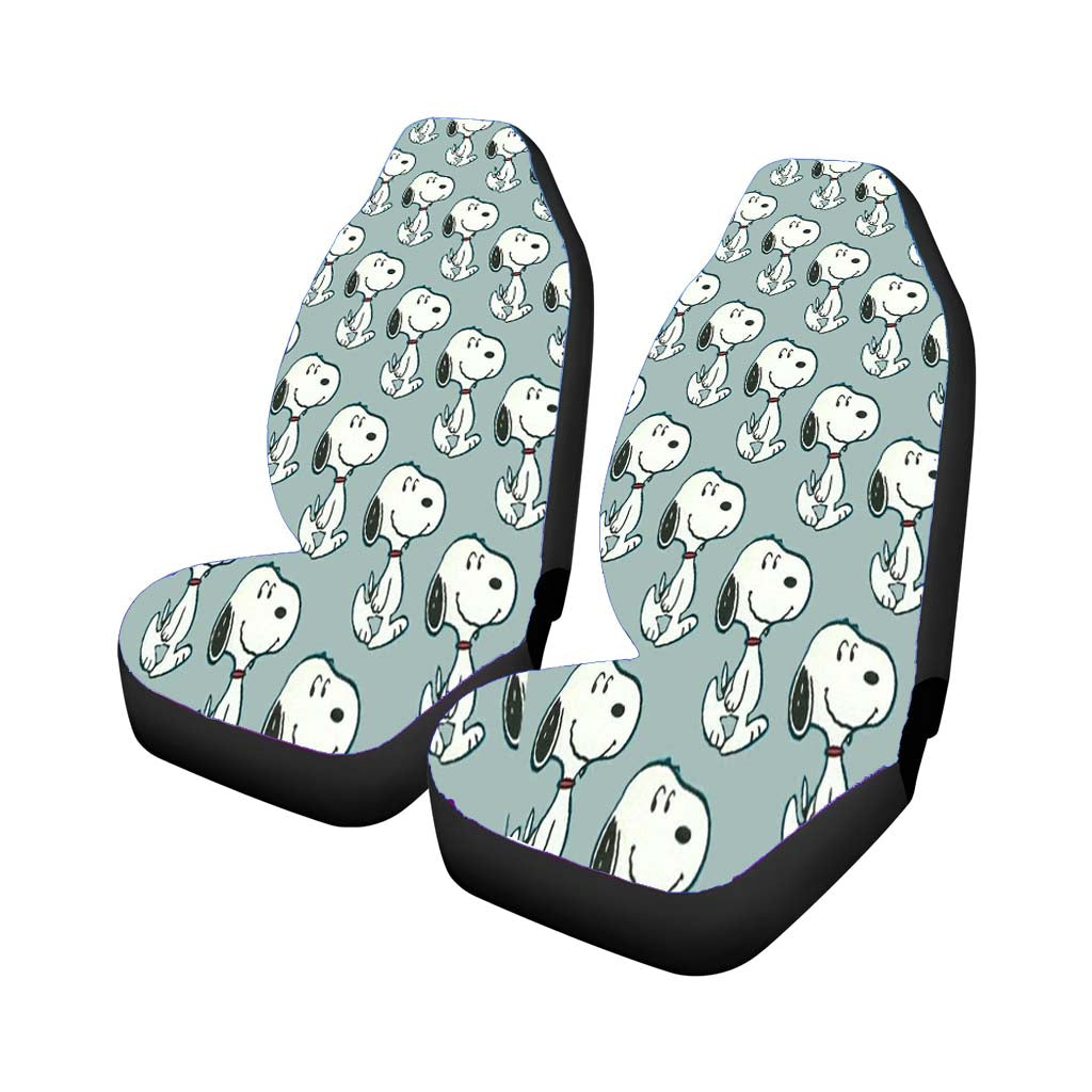 Snoopy Blue Car Front Seat Covers