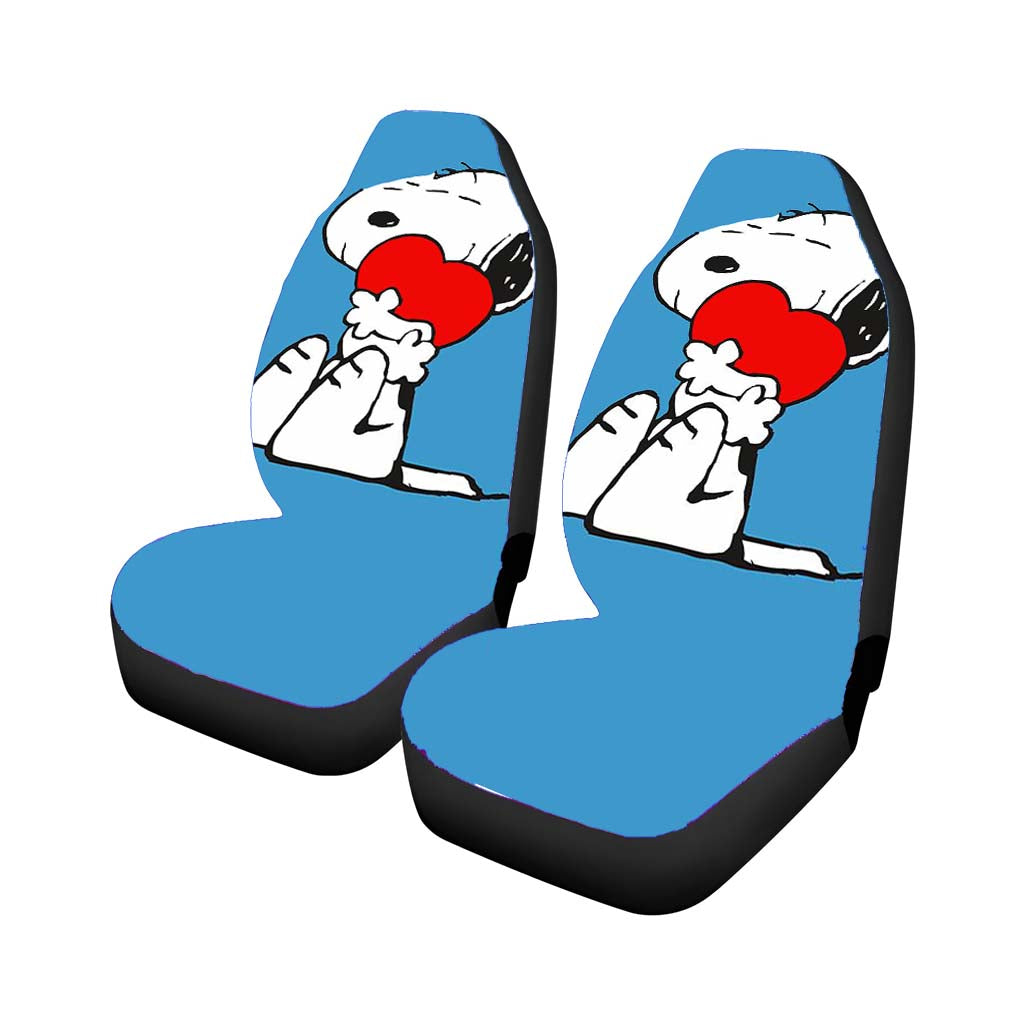 Snoopy Love Heart Car Front Seat Covers