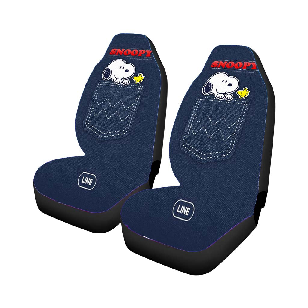 Snoopy Pocket Friend Car Front Seat Covers