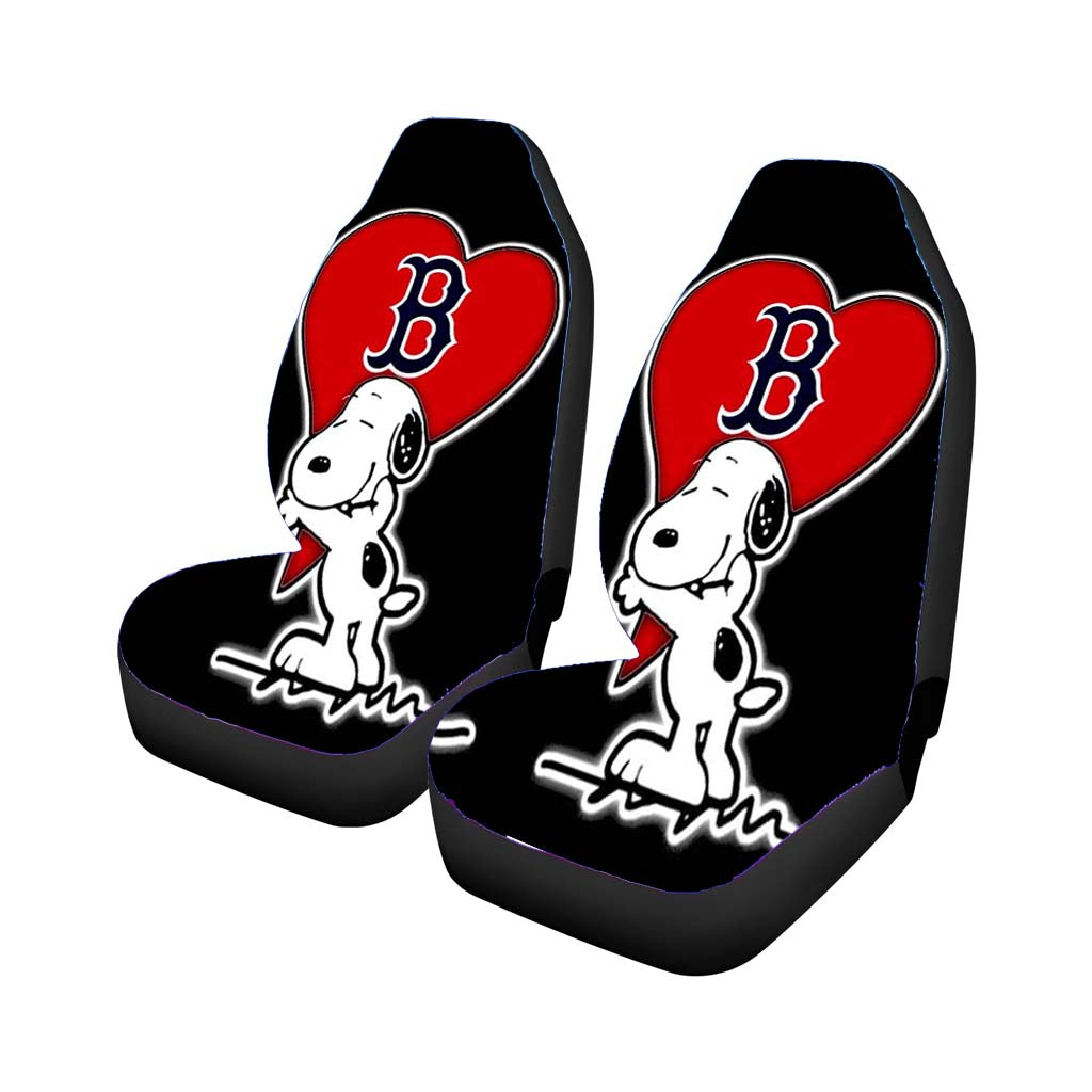 Snoopy Steelers Love Car Front Seat Covers
