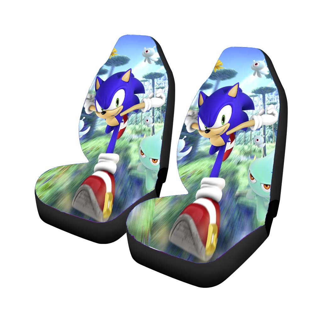 Sonic The Hedgehog Running Car Front Seat Covers