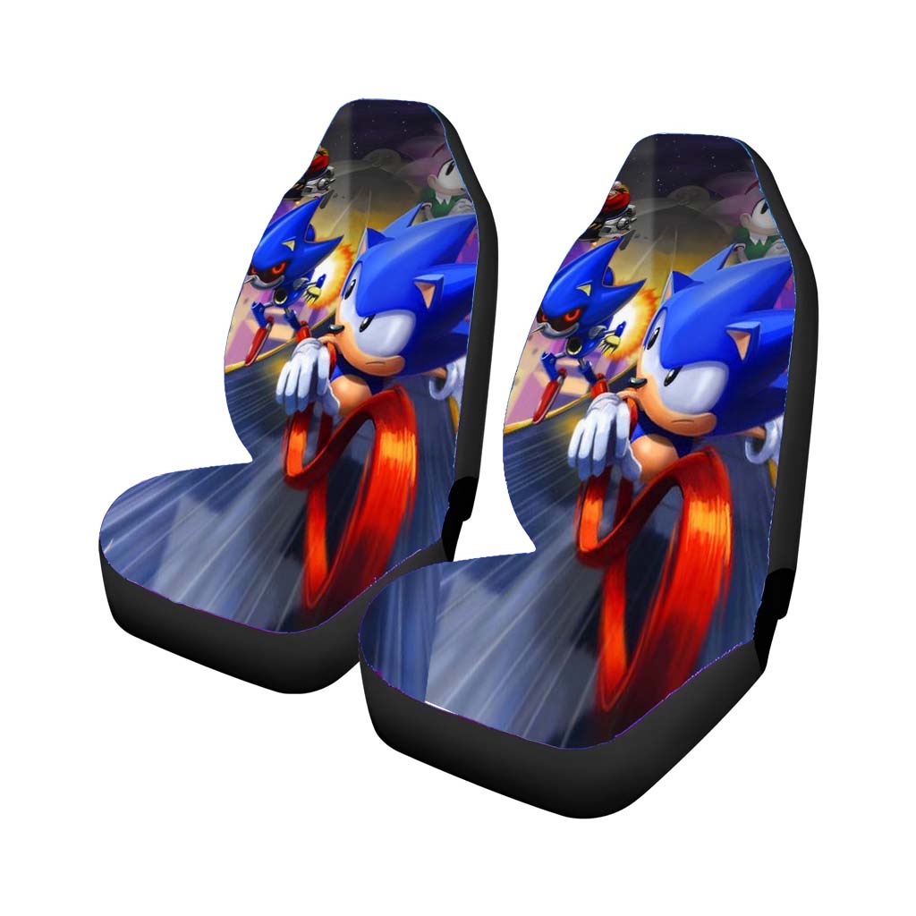 Sonic The Hedgehog Vs Sonic Robot Car Front Seat Covers