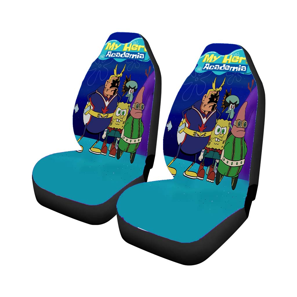 Spongebob My Hero Academia Bikini Bottom Car Front Seat Covers