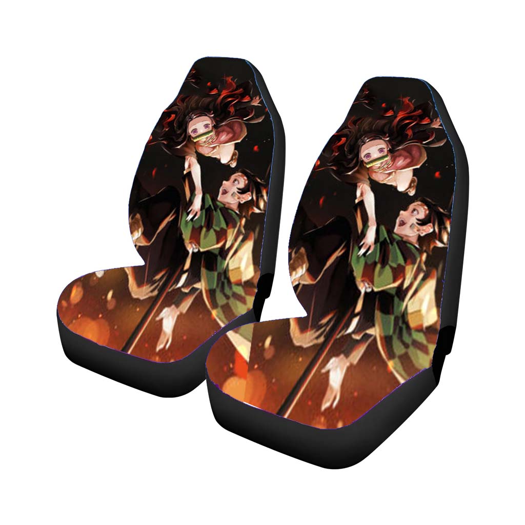 Tanjiro And Nezuko Demon Slayer Car Front Seat Covers