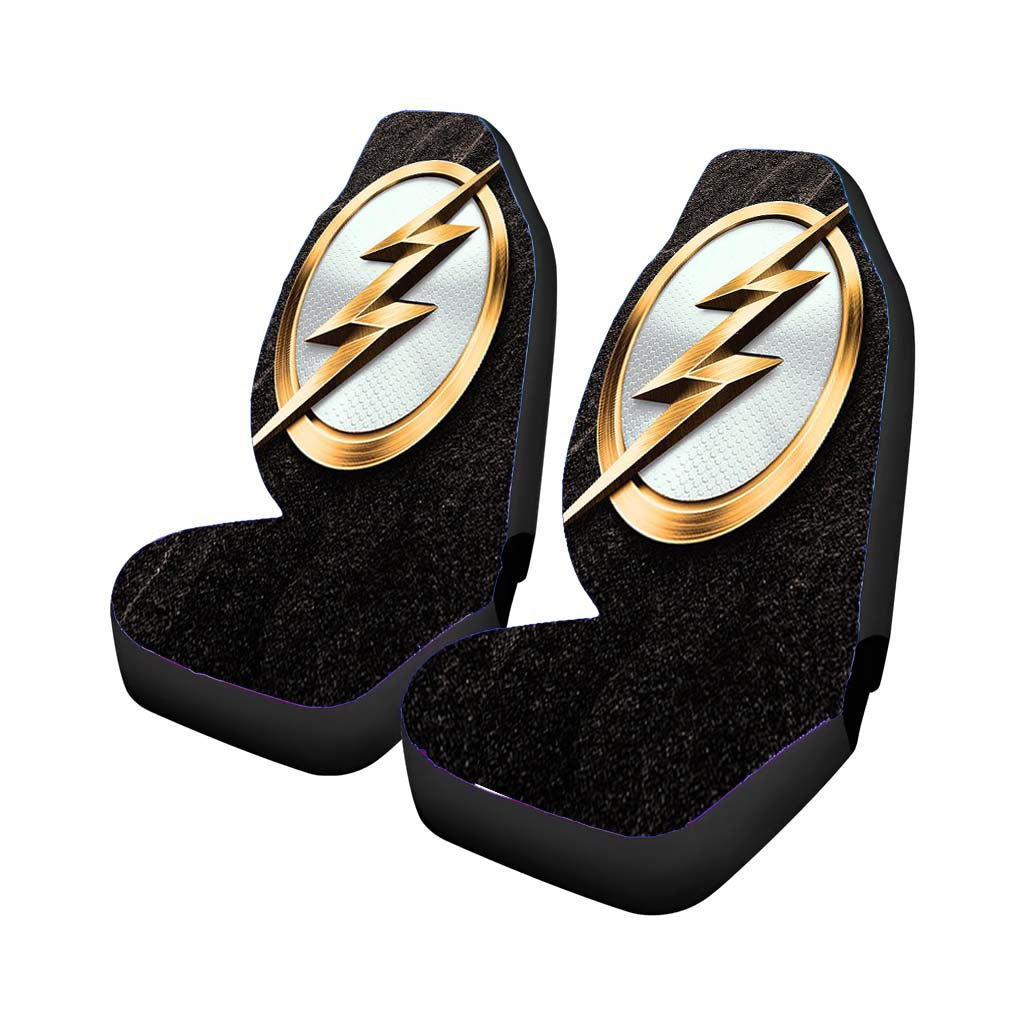 The Flash Gold Logo Car Front Seat Covers