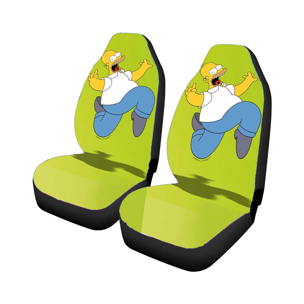 The Simpson Gradation Green Car Front Seat Covers