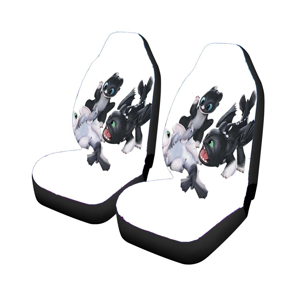 Toothless And Light Fury Babies Car Front Seat Covers