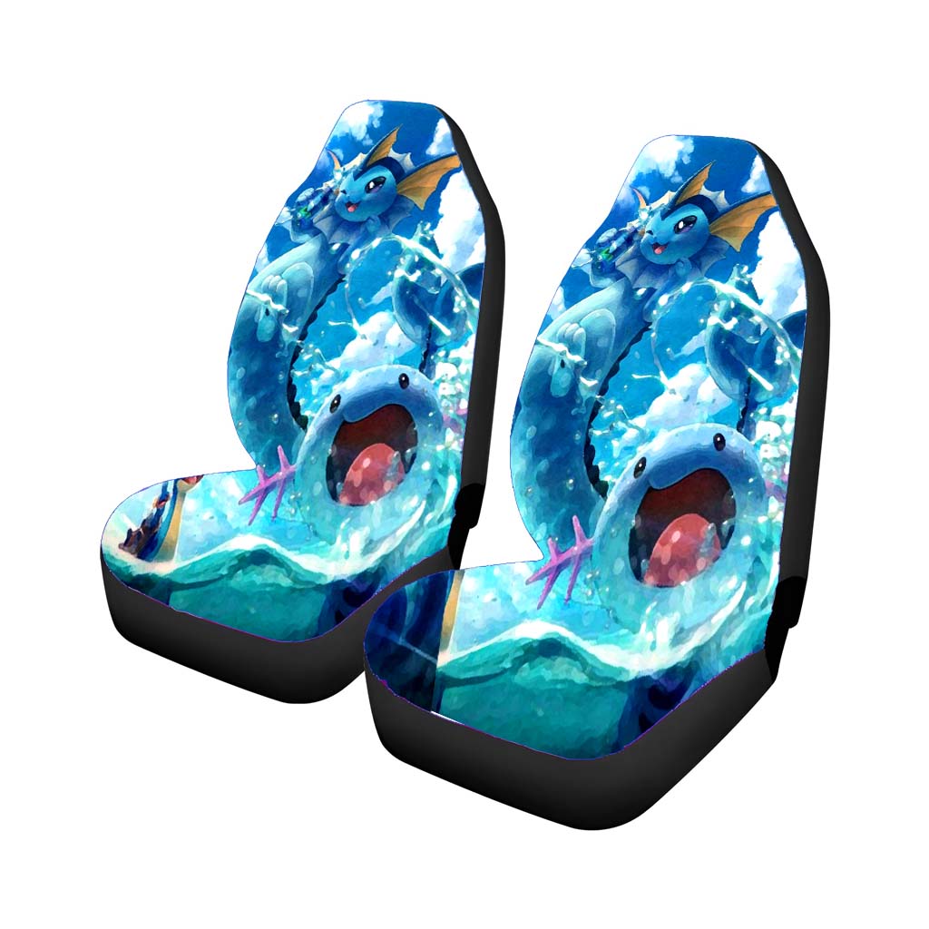 Vaporeon And Friends Pokemon Water Car Front Seat Covers