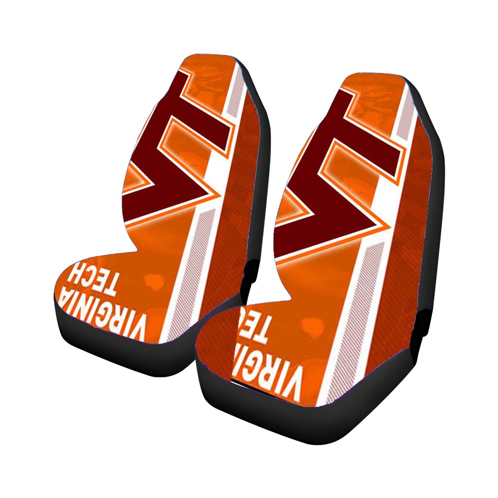 Virginia Tech Stripe Car Front Seat Covers
