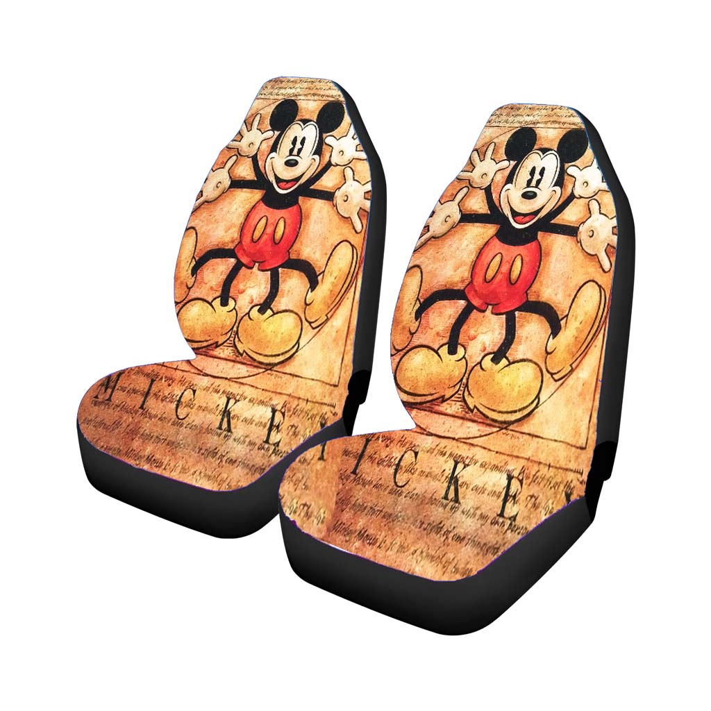 Vitruvian Mickey Mouse Car Front Seat Covers