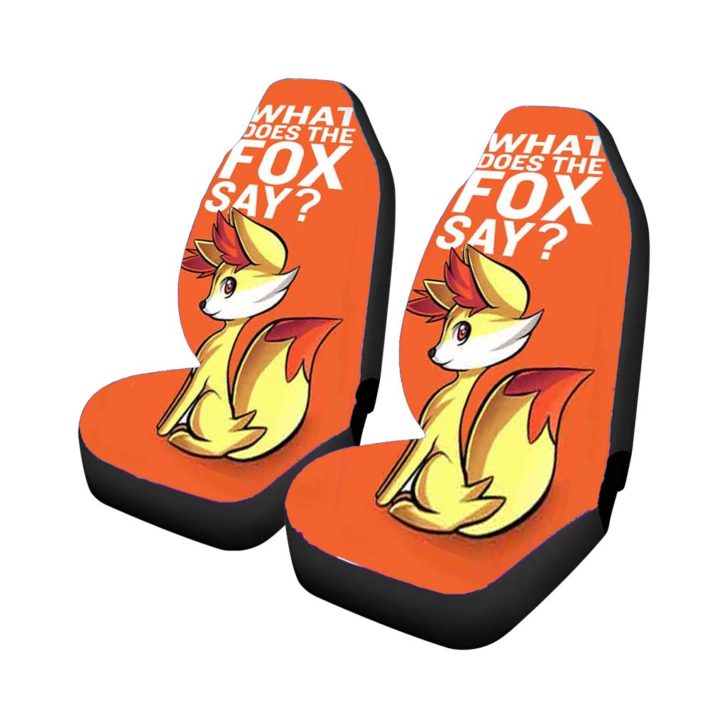 What Does The Fox Say Fennekin Pokemon Car Front Seat Covers