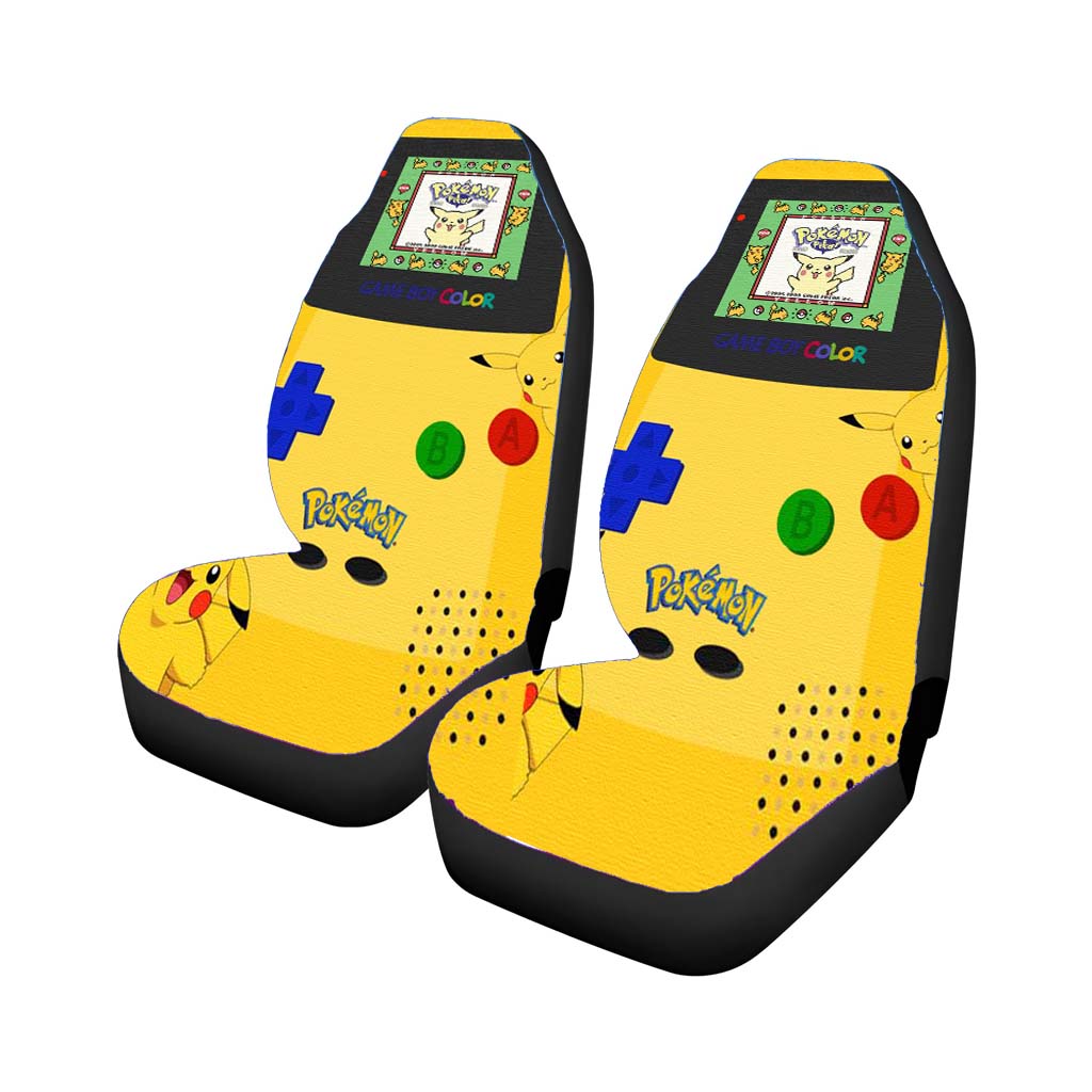 Yellow Gameboy Pokemon Console Car Front Seat Covers