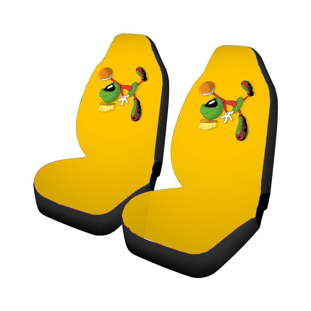 Yellow Marvin The Martian Basketball Car Front Seat Covers